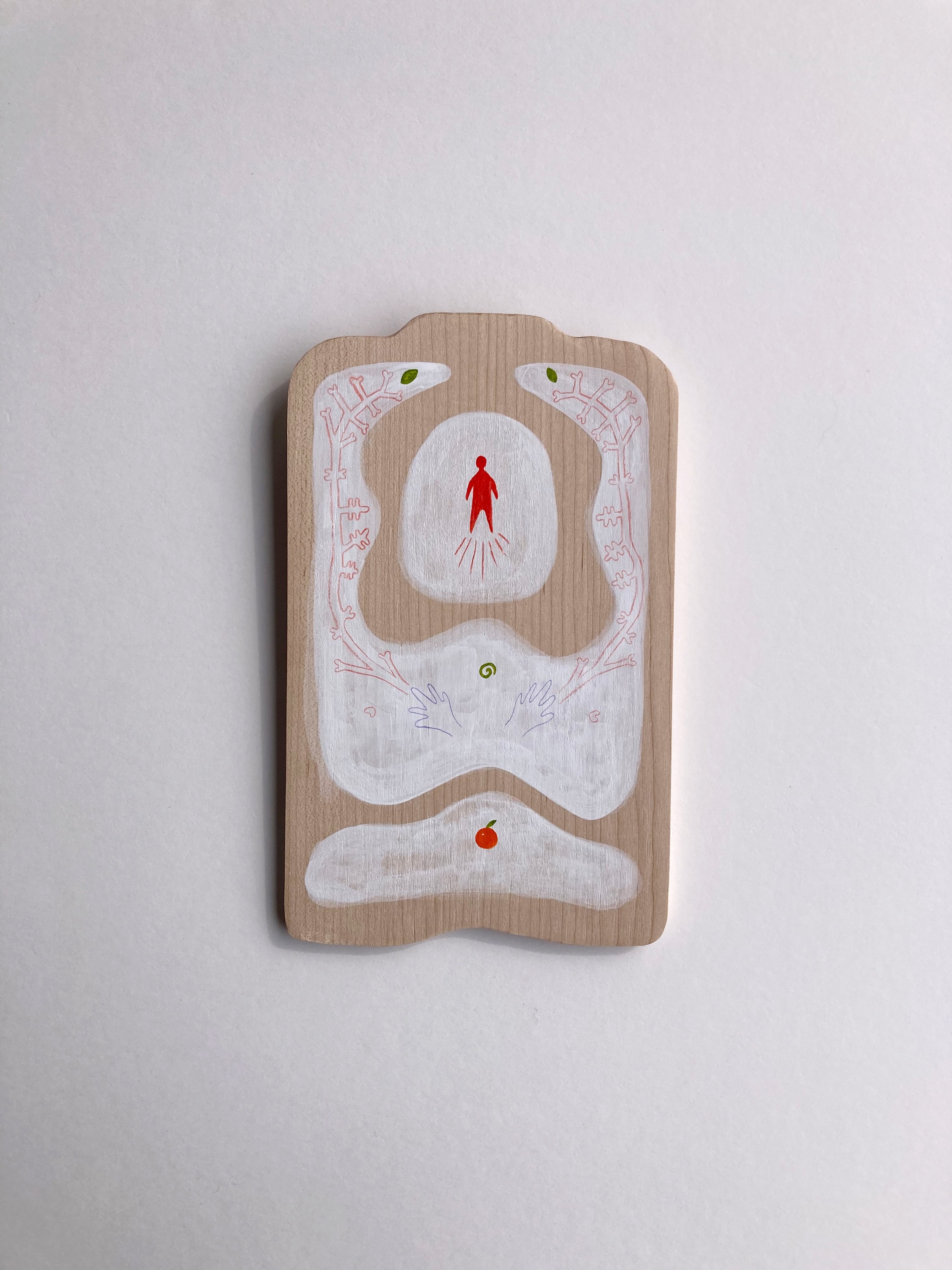 Upward Painting on Maple wood