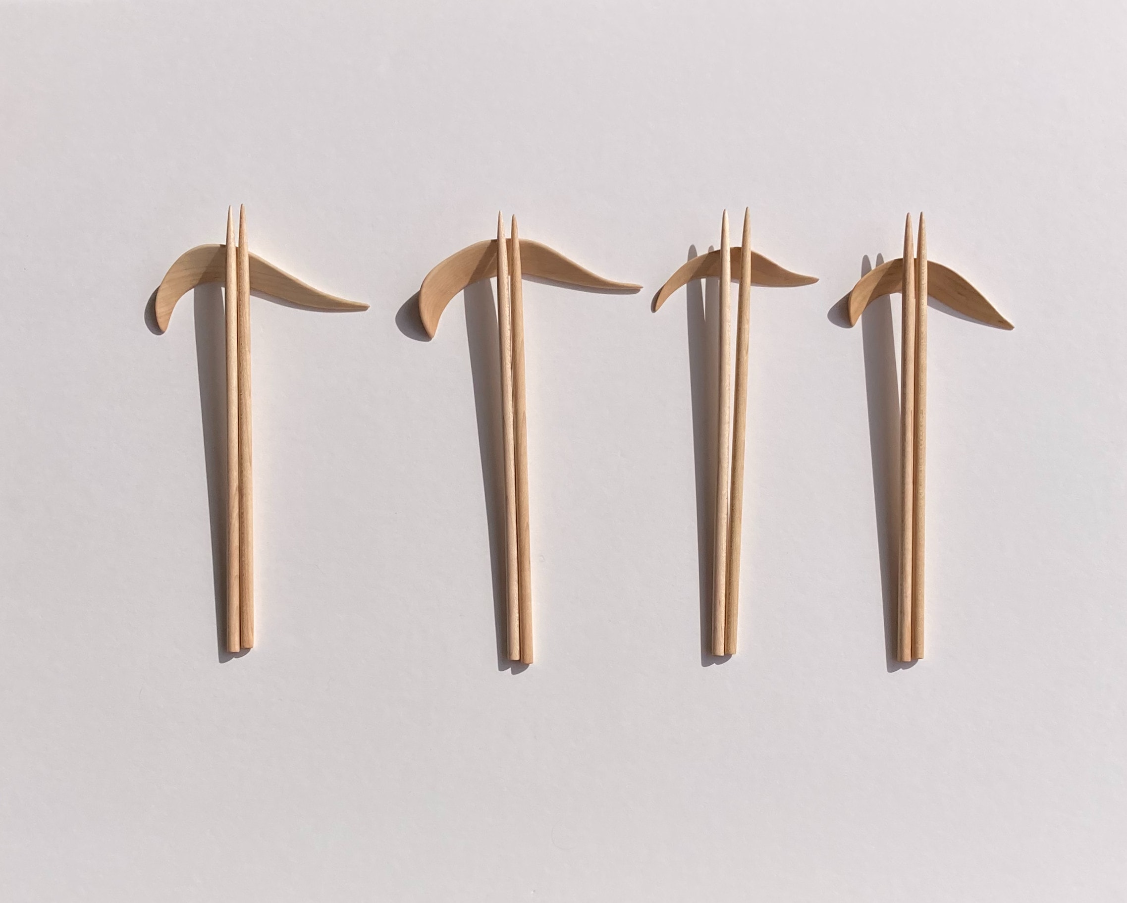 maple wood chopsticks with stands